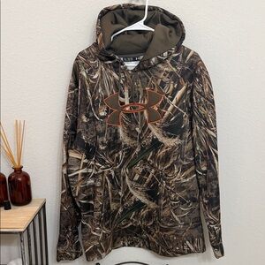 Under Armour Wetland Camo Hoodie with Orange Accent